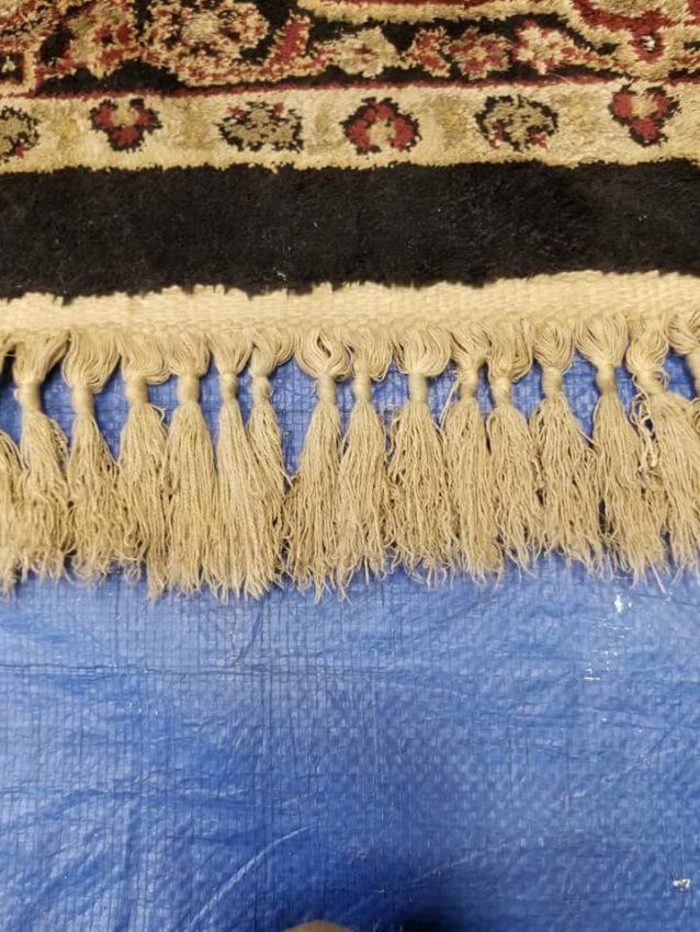 a picture of a cleaned area rug